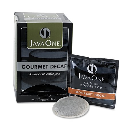 JAVA ONE Coffee Pods, Colombian Decaf, Single Cup, Pods, 14PK JTC30216